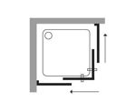 Imagen de Box Cabina Ducha Recto Vidrio Templado Transparente