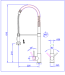 Imagen de Griferia Monocomando Cocina Duchador Acero Inoxidable - L80110