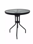 Imagen de Juego De Jardin Mesa Vidrio Redonda + Sillas - Set Combo - Rattan