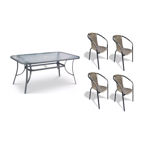 Imagen de Juego De Mesa Vidrio + Sillas - Set Combo - Rattan