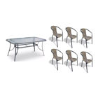 Imagen de Juego De Mesa Vidrio + Sillas - Set Combo - Rattan