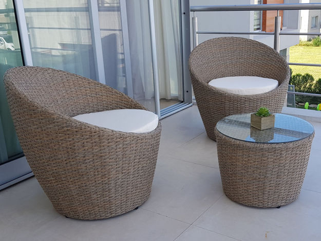 Imagen de Juego de living para jardín rattan - LG1102