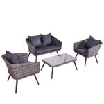 Imagen de Juego de living para jardín rattan vintage - LG8102