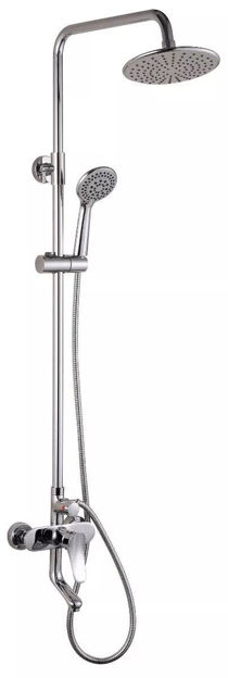Imagen de Ducha Columna Grifería Con Transferencia Duchador De Mano Acero Inoxidable