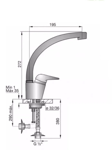Imagen de Canilla Griferia Monocomando Mesada Cocina Pico Cisne Bar L6100-5A