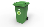 Imagen de Contenedor residuos 240lts c/ruedas  - Tacho basura c/tapa
